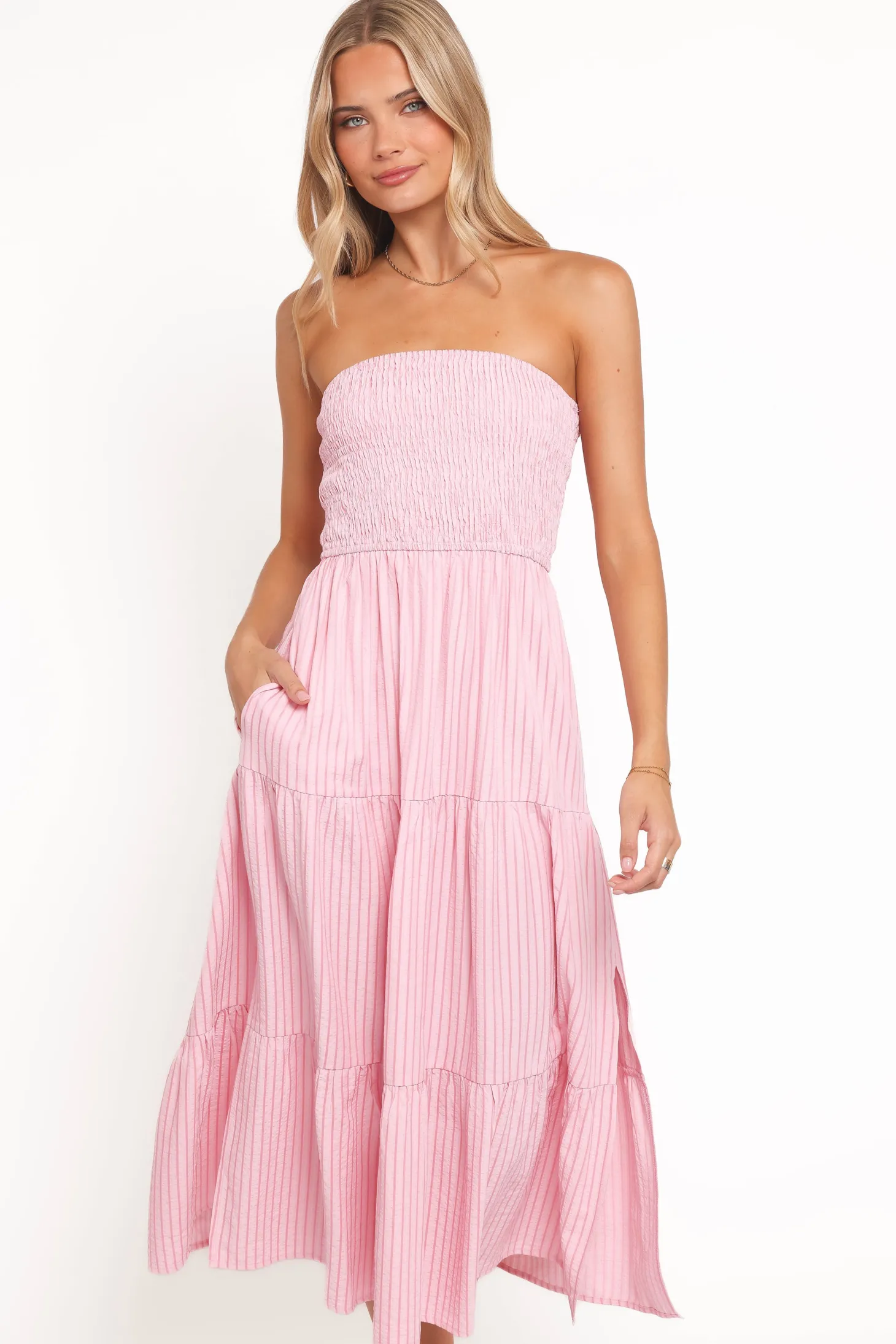 Maisie Strapless Midi Dress