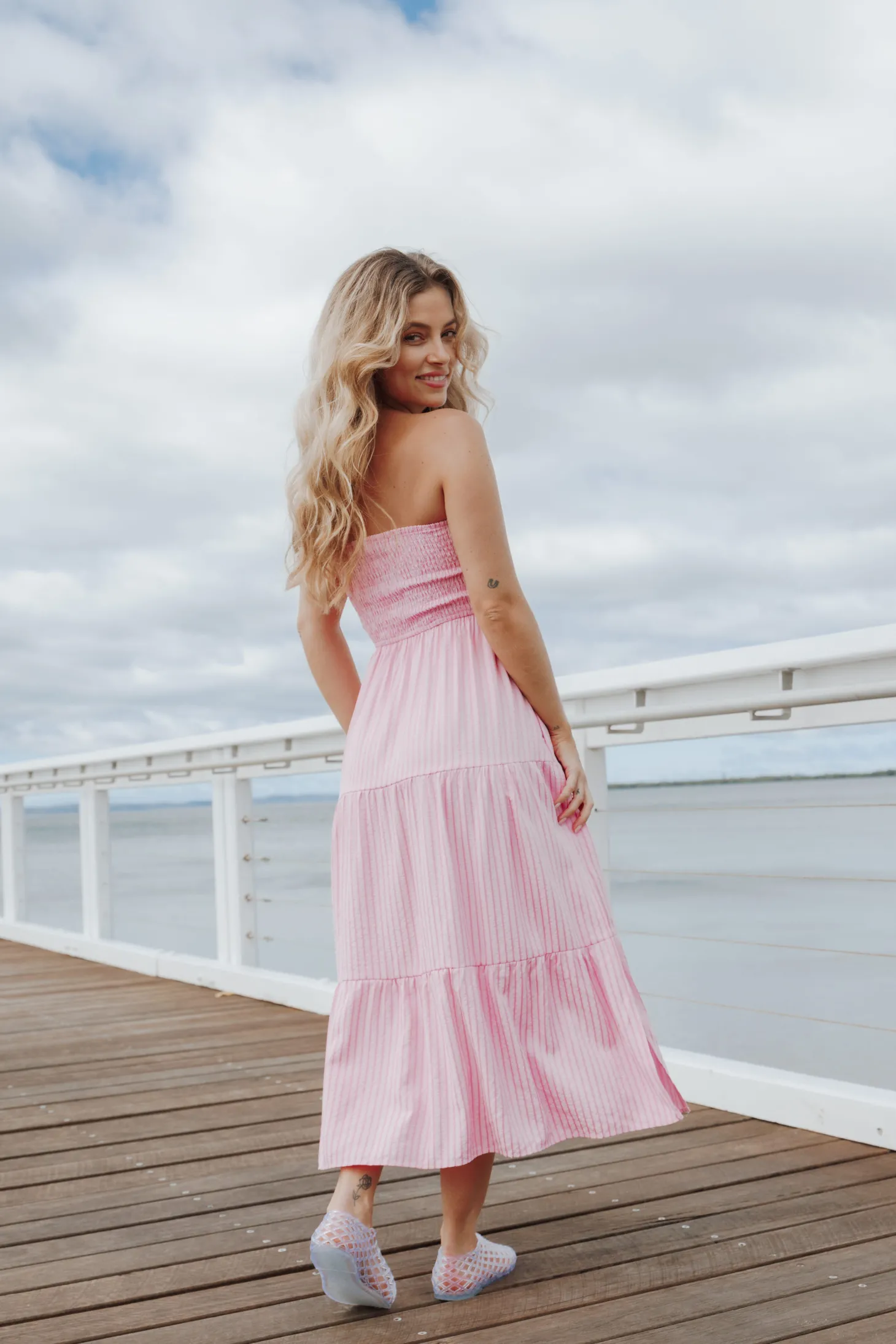 Maisie Strapless Midi Dress