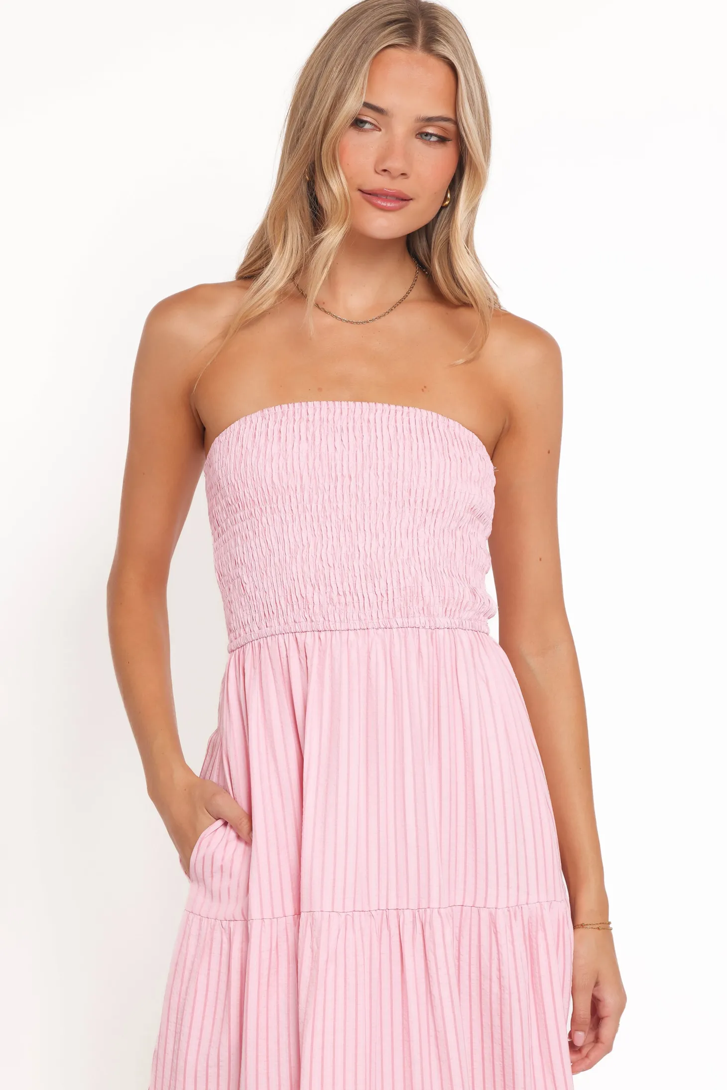 Maisie Strapless Midi Dress