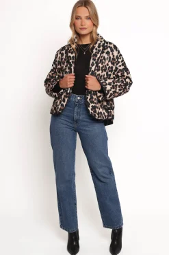Marcos Leopard Print Quilted Jacket
