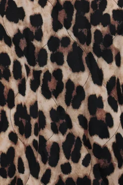 Marcos Leopard Print Quilted Jacket