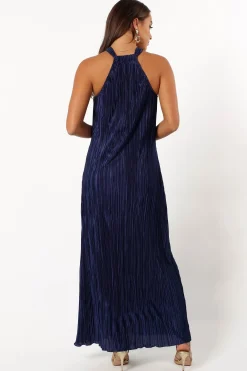 Melody Plisse Halter Maxi Dress
