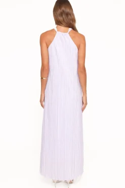 Melody Plisse Halter Maxi Dress