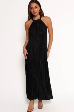Melody Plisse Halter Maxi Dress
