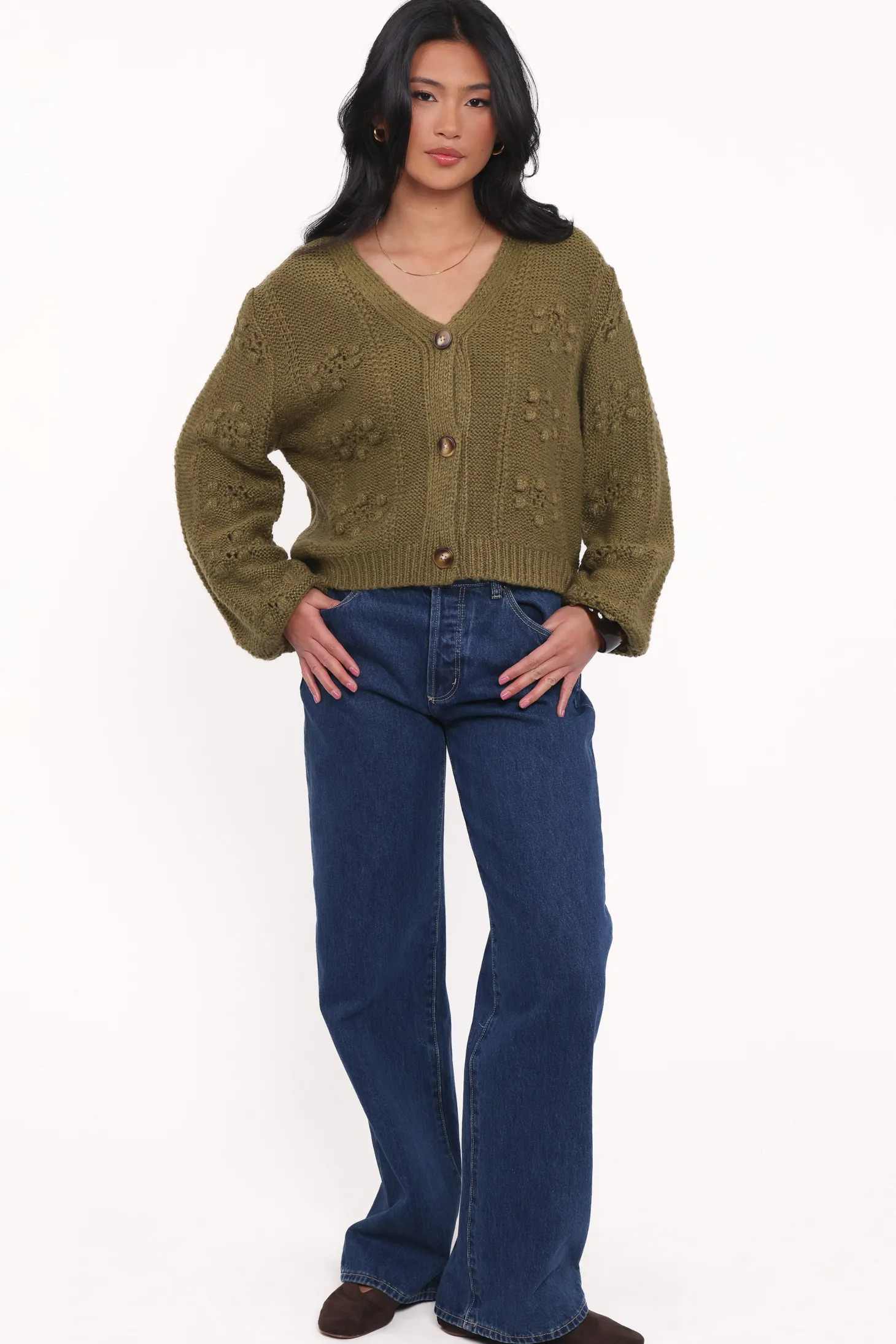 Melody Textured Button Up Cardigan