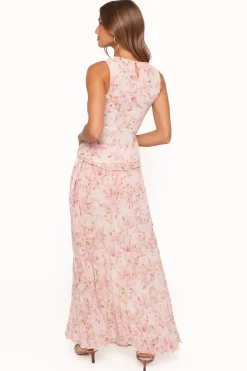 Mena Pleated Maxi Skirt