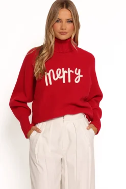 Merry Turtleneck Knit Sweater