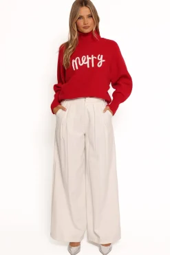 Merry Turtleneck Knit Sweater