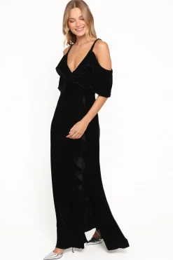 Micah Off Shoulder Velvet Maxi Dress