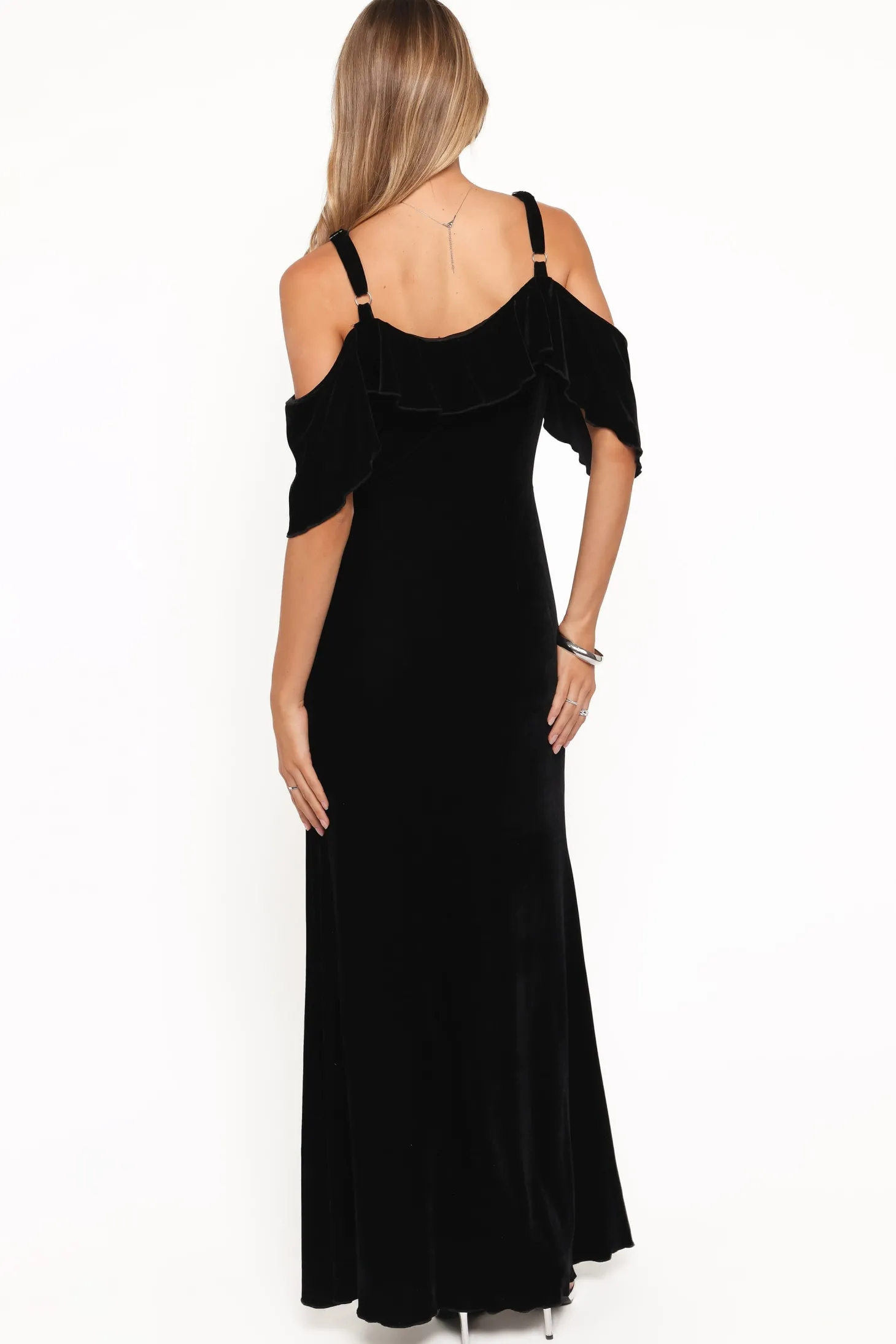 Micah Off Shoulder Velvet Maxi Dress
