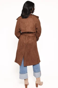 Micha Faux Suede Trench Coat