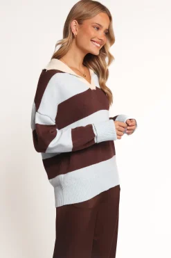 Mikaela Rugby Stripe Knit Sweater