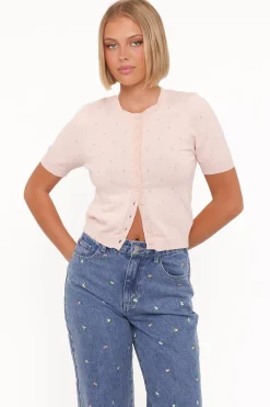 Monae Pointelle Button Up Top