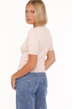 Monae Pointelle Button Up Top
