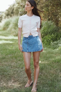 Monae Pointelle Button Up Top
