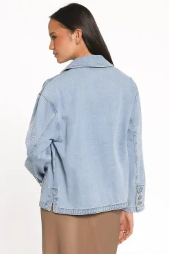 Mora Embroidered Denim Shacket