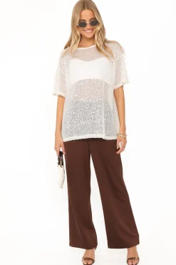 Nadine Sheer Tee Top
