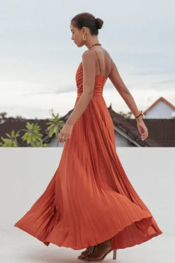 Naira Pleated Maxi Dress