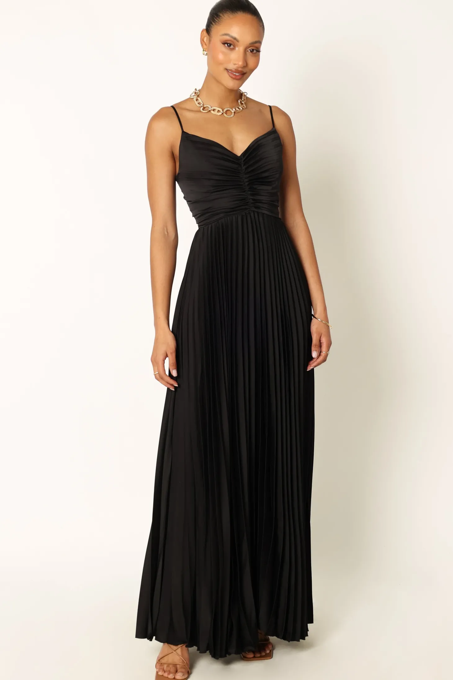 Naira Pleated Maxi Dress