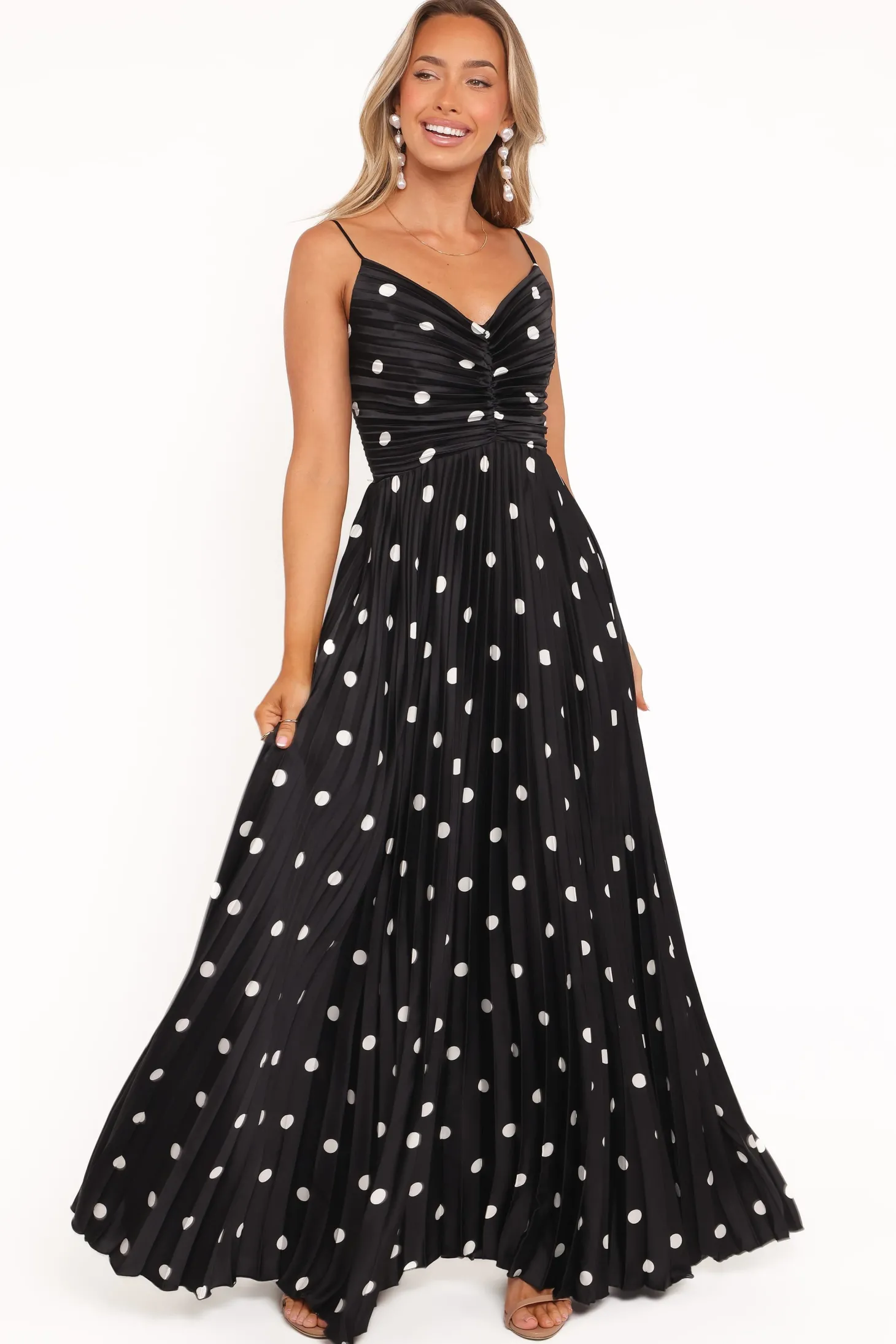 Naira Pleated Maxi Dress