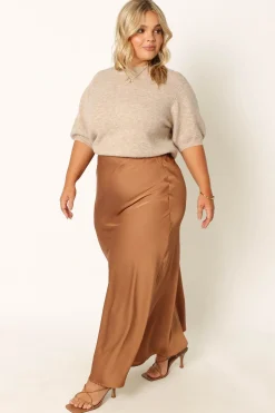 Nellie Satin Midi Skirt