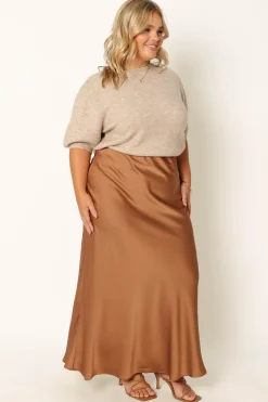 Nellie Satin Midi Skirt