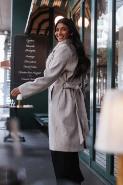 Nina Fur Collar Tie Waist Coat