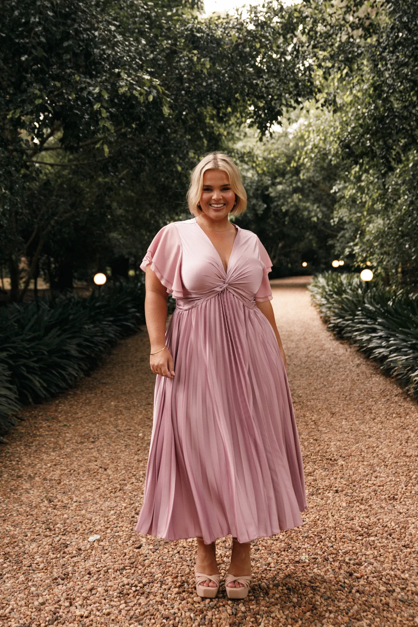Nova Flutter Sleeve Midi Dress