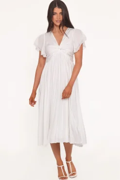 Nova Flutter Sleeve Midi Dress