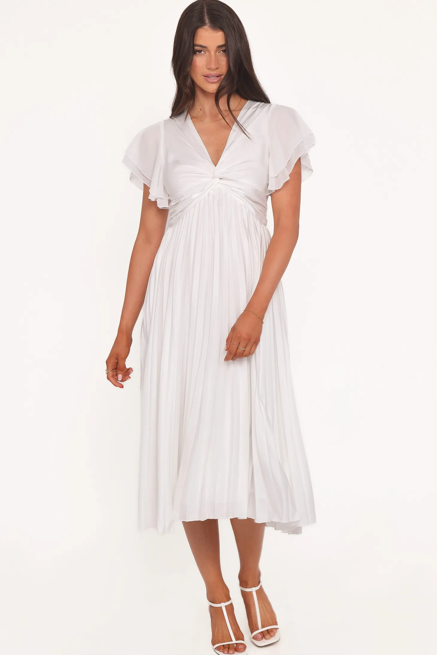 Nova Flutter Sleeve Midi Dress