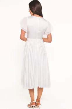 Nova Flutter Sleeve Midi Dress