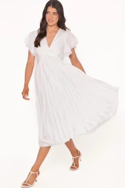 Nova Flutter Sleeve Midi Dress