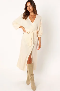 Nova Wrap Knit Midi Dress