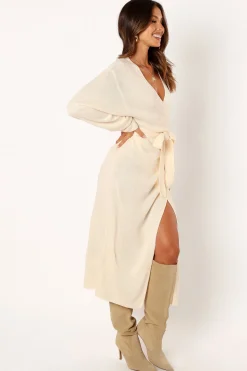 Nova Wrap Knit Midi Dress