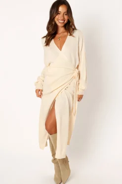 Nova Wrap Knit Midi Dress