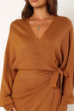 Nova Wrap Knit Midi Dress