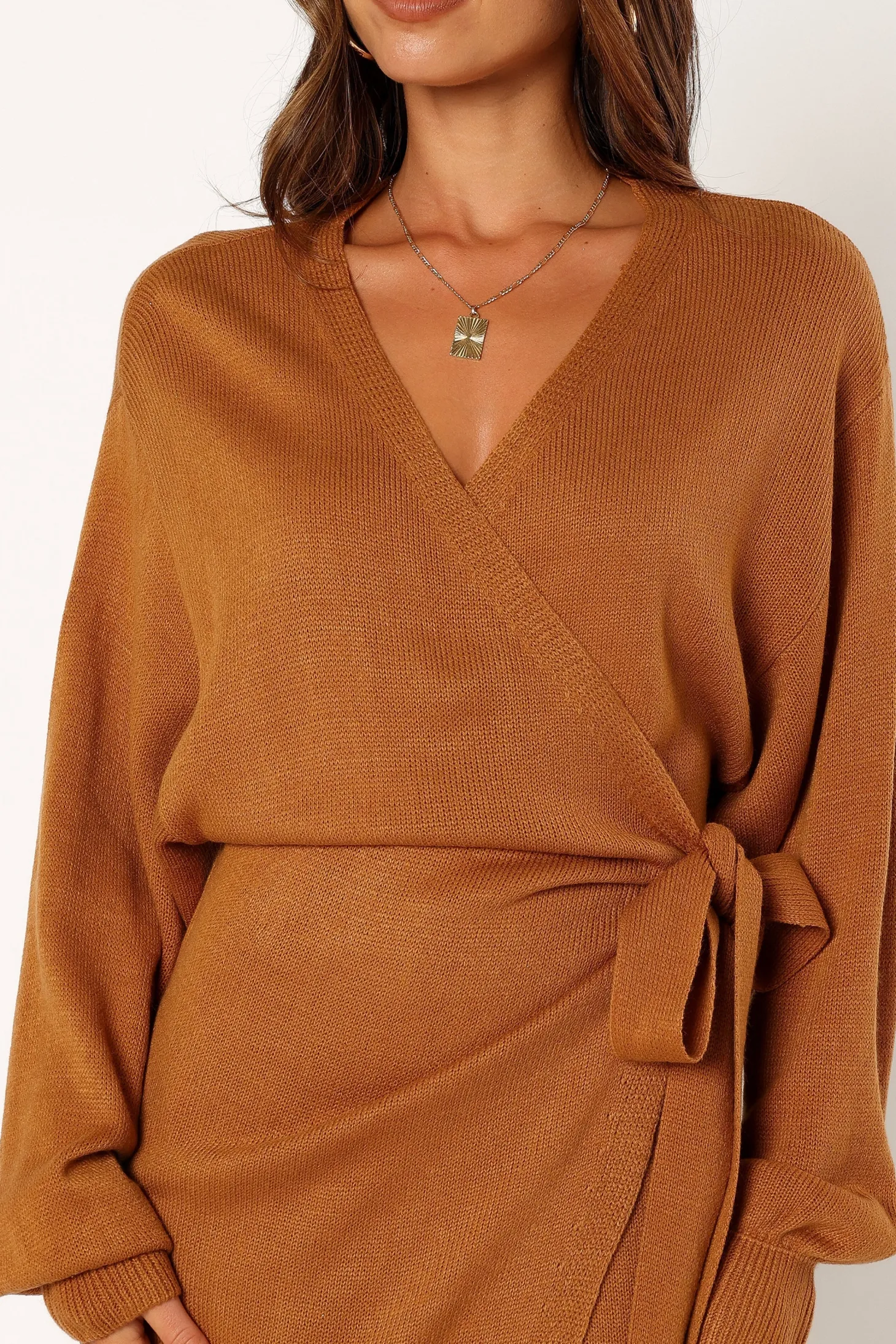 Nova Wrap Knit Midi Dress