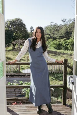Odelia Denim Maxi Dress
