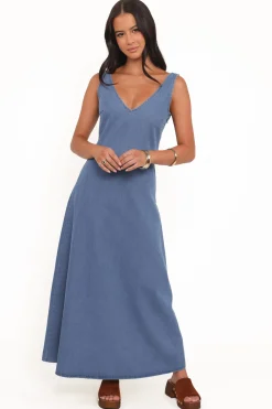 Odelia Denim Maxi Dress