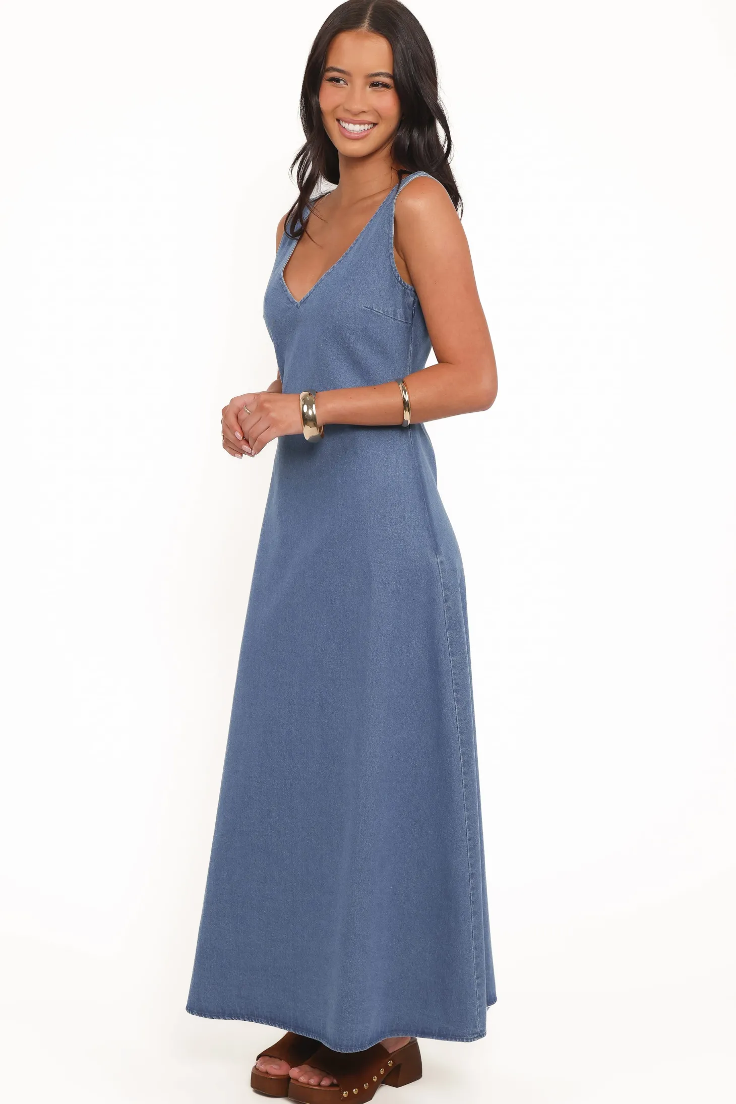 Odelia Denim Maxi Dress