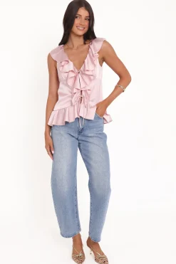 Orelia Ruffle Front Top