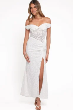 Pascha Off Shoulder Lace Maxi Dress