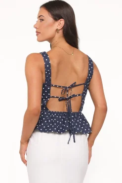Paula Open Tie Back Top