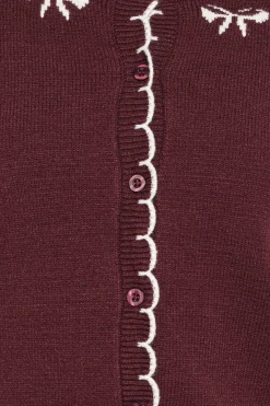 Payton Bow Scallop Cardigan