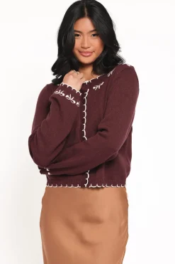 Payton Bow Scallop Cardigan