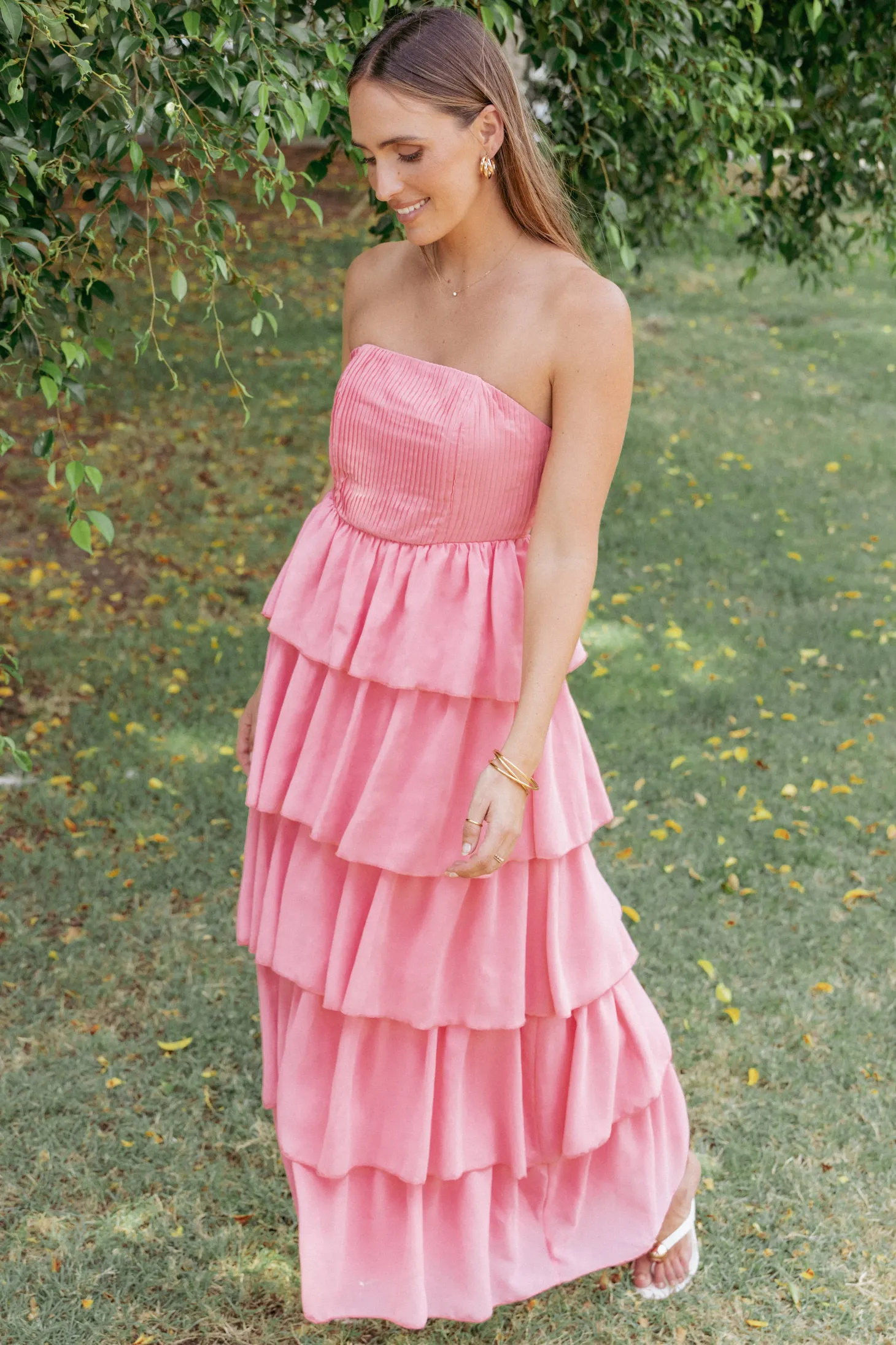 Peachester Strapless Maxi Dress