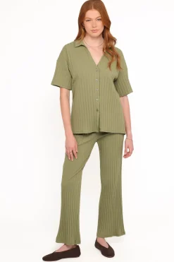 Phillipa Wide Ribbed Shirt Set