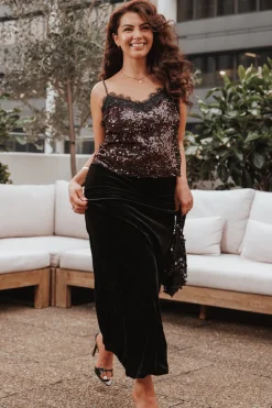 Pixie Lace And Sequins Cami