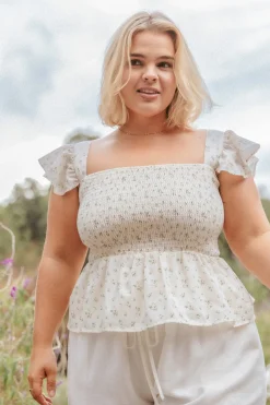Remira Smocked Ruffle Top