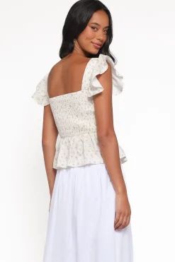 Remira Smocked Ruffle Top